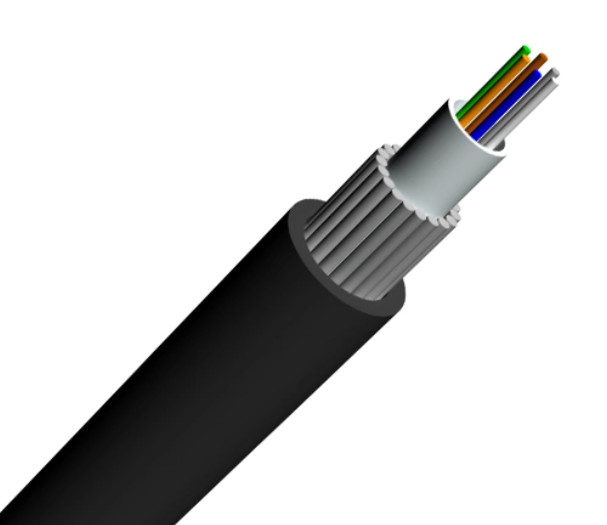 8 Cores G652D Outdoor Buried Fiber Optic Cable Central Loose Tube Armored Steel Wire